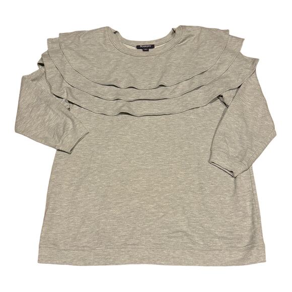 Roman’s Tiered Ruffle Sweatshirt bundle of two in gray and blue size 14/16 - Picture 4 of 11